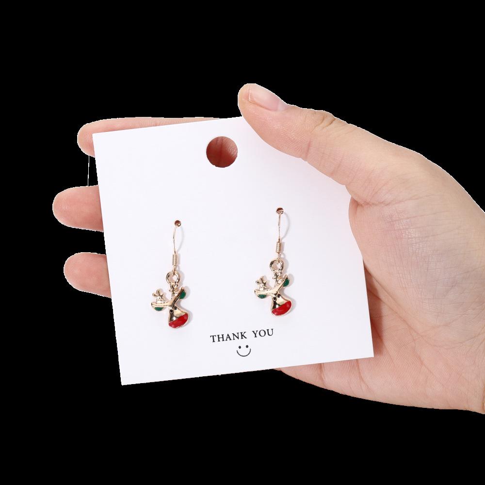 Европейские и американские рождественские серьги-трости с дизайном снежинок и Санты