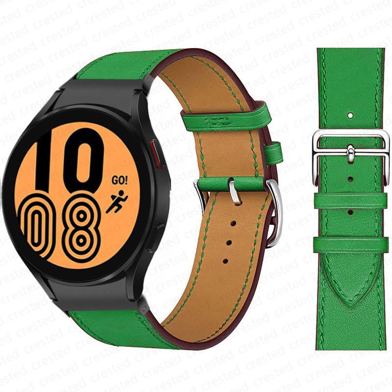 20mm Band For Samsung Galaxy Watch 6 4 classic/5 Pro 44mm 40mm 47mm 43mm 45 No Gaps Leather Bracelet Correa Galaxy Watch 6 Strap