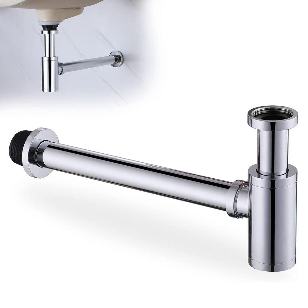 Всплывающая пробка для слива Круглый P-образный сифон Комплект сливной трубы Сифон Сливное отверстие Сантехническая труба Ванная комната