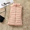 Сверхлегкий пуховый жилет женский безрукавка женская пух белой утки жилет женский теплая дутая куртка верхняя одежда M-8XL