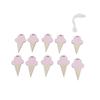 10Pcs Ice Cream Shape Wooden Hanging Garland Nursery Children Bedroom Wall Decorations