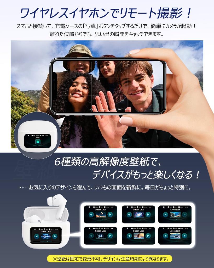 Bluetooth Earphones Wireless Earphones Bluetooth Touch Noise Cancelling Long Playtime 13mm Large Diameter Automatic Pairing Lightweight Meeting Remote