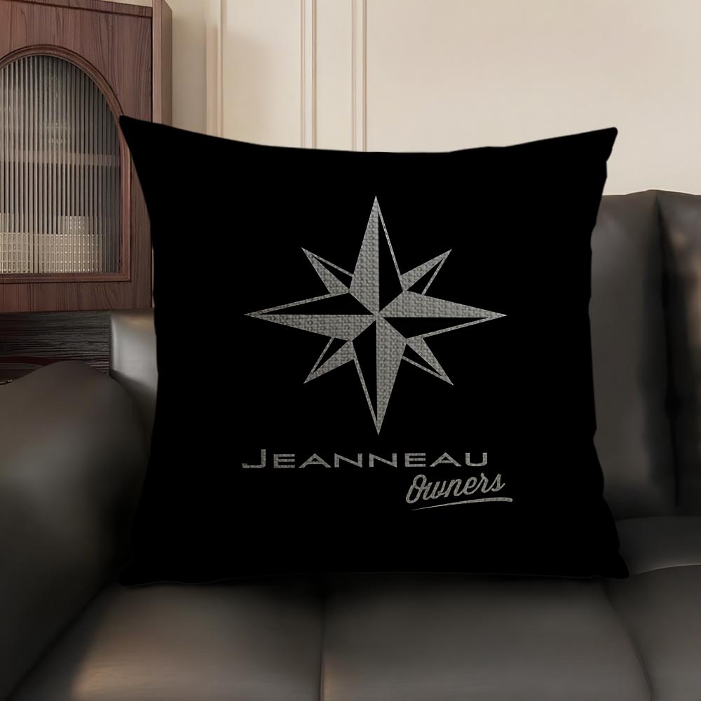 JJeanneau YYachtss Cushion Cover Natural Linen Organic Fabric DoubleSided Printing Sofa Home Decor Breathable Environmentally