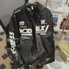 Men's Street Style Embroidered Leather Motorcycle Jacket - American Racing Suit, Stand Collar, High Street Fashion