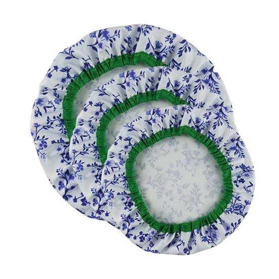 Крышка чаши с цветочным принтом листьев Мягкая эластичная лента Хлопок Моющийся Тяжелый