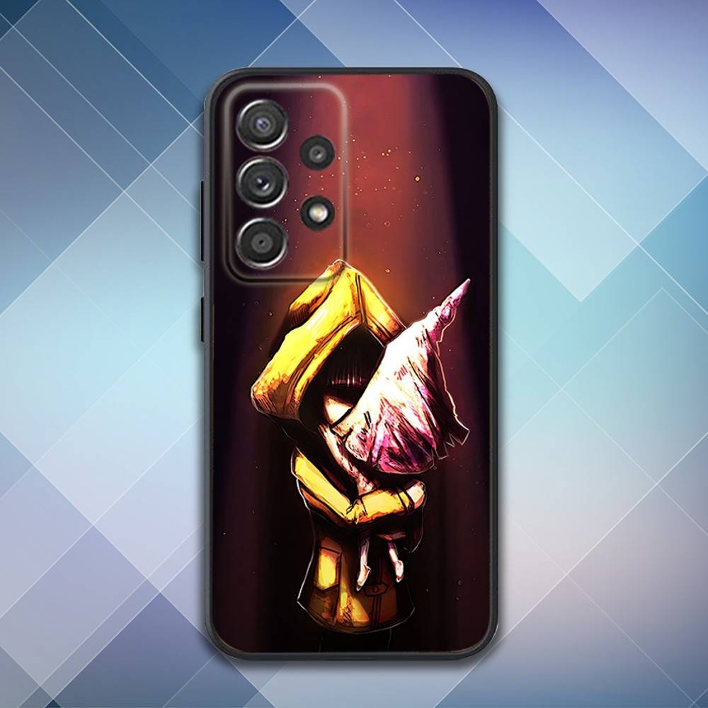 Чехол для телефона Little N-Nightmares для Samsung S 25,24,23,22,30,21,10,9,Ultra,Plus,Lite,FE,4,5 G Мягкий черный чехол
