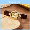 Vintage Womens Quartz Watch With Leather Strap And Water Resistance For Daily Wear