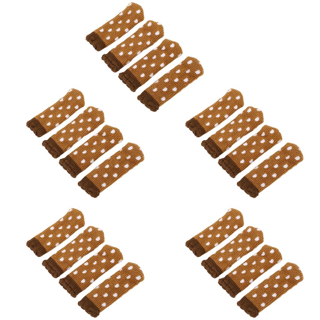 20PCS Furniture Leg Cover Pad Mute Floor Protection Mat Chair Leg Protectors for Chair Table Jacquard Type 1