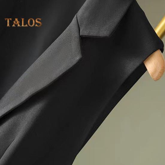 Женский костюм, жилет, застежка на одну пуговицу, кардиган без рукавов с v-образным вырезом и лацканами, средней длины, однотонное деловое деловое пальто для поездок на работу