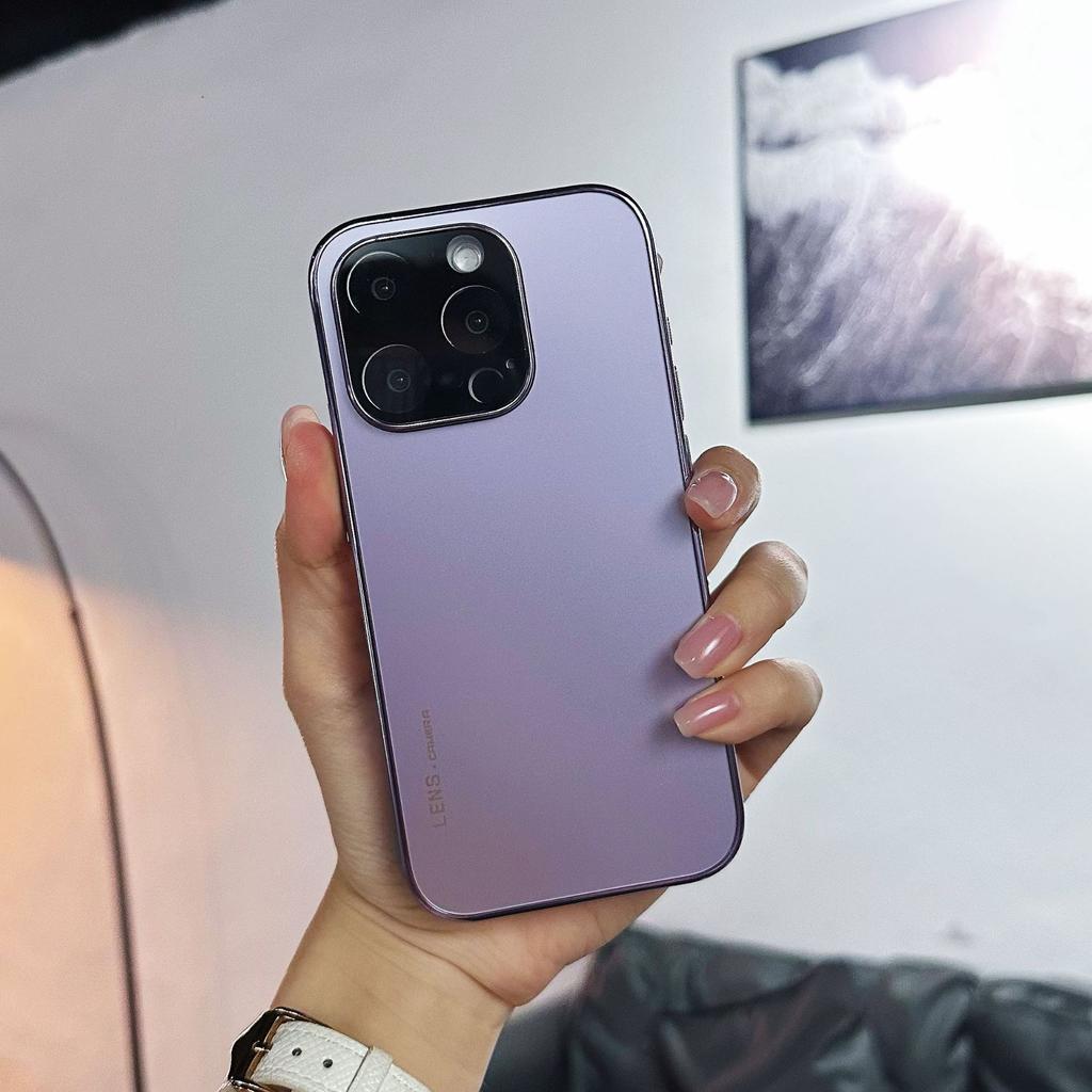 Electroplated Matte Finish Suitable for Apple 16promax Phone Case IPhone15 Lens Film 14PC Full Package 13 Protective Case