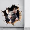 3D Наклейка Мышиная Нора Съемная Самоклеящаяся Для Комнаты Спальни Аксессуары для Украшения Дома