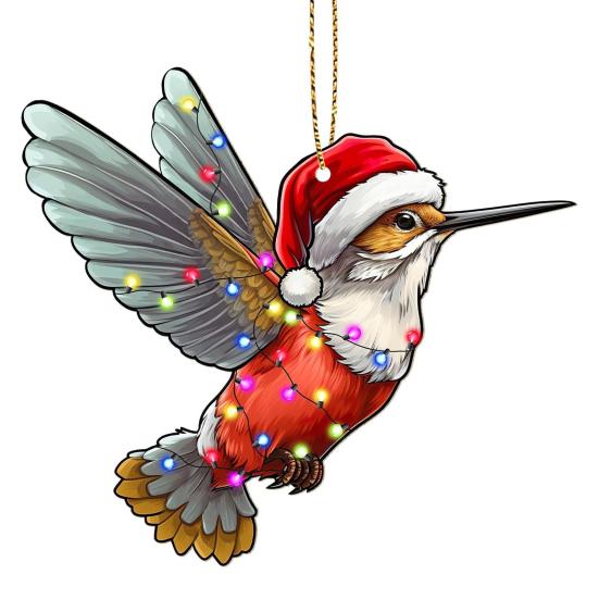 Рождественские украшения Мультяшные животные Санта лось слон подвесное украшение акриловый кулон с шнурком для домашнего декора елки