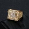 Ring New Hip-hop Jewelry Gold-plated Diamond Luxury Square Men's Ring