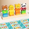 Funny Wooden Animal Dress Up Game Create Your Own Outfit Kids Wooden Animal Matching Cloth Block Educational Dress Up Toy Gift