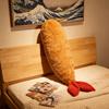100cm Kawaii Fried Shrimp Plush Toys Lifelike Cuisine Tempura Stuffed Animal Doll Soft Funny Pillow Birthday Gifts