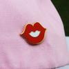 Mouth Shaped Lapel Pin Handmade Jackets Bag Backpack Badge Accessory Clothing Accessories for Elegant Women and Girls