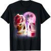 3 Guinea Pigs Howling At The Moon Funny Pet Guinea Pig Lover T-Shirt