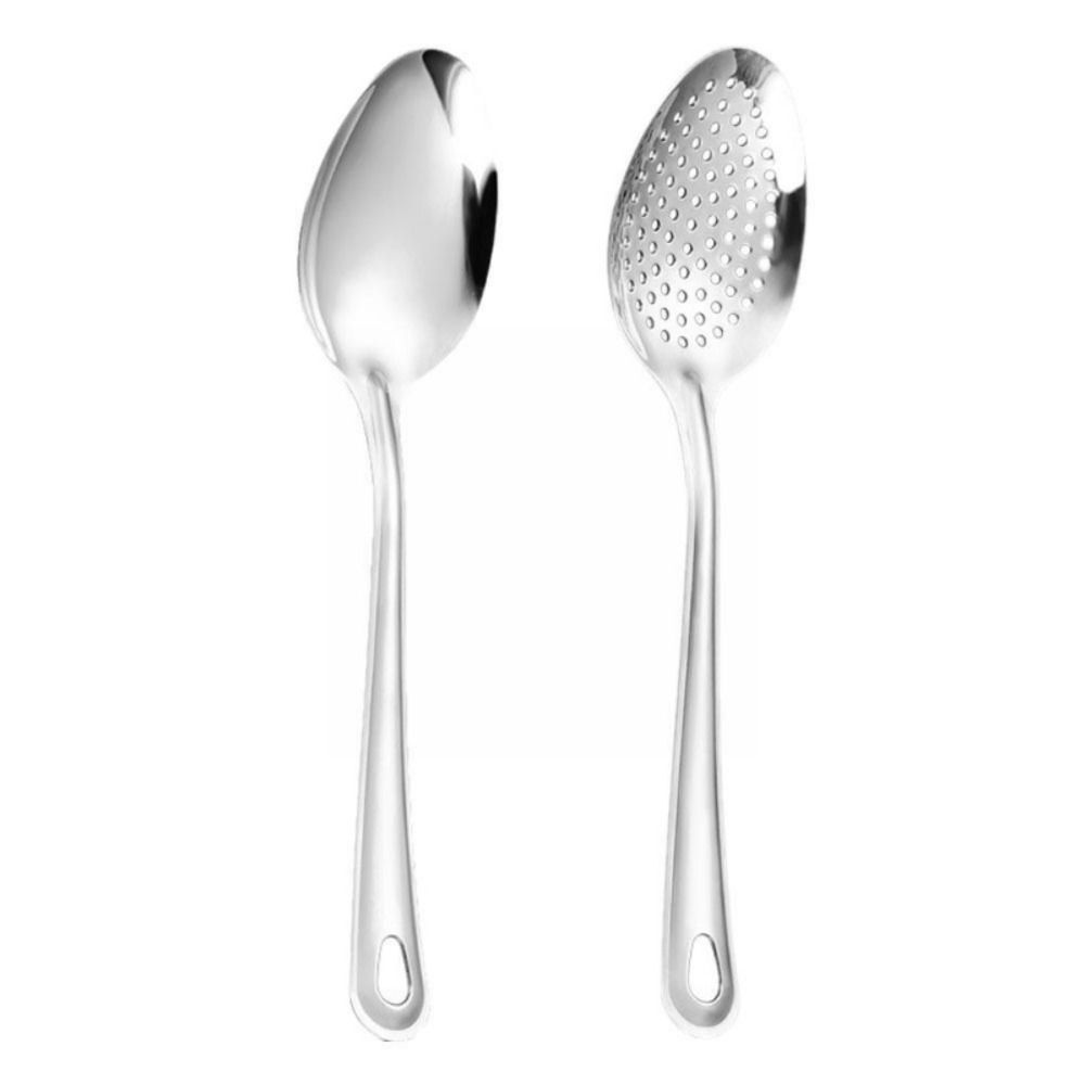 Large Colander Spoon Perforated Food Scoop Quality Serving Spoon Hotel