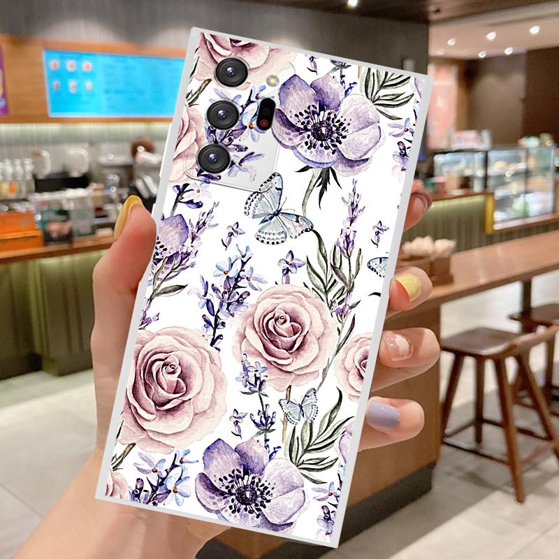 Чехол с цветочным узором для Samsung Galaxy Note 20 Ultra 10 Plus Lite Note10 Note20 20Ultra 5G, мягкий силиконовый чехол для телефона