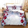 Christmas Style Digital Printed Duvet Kit - Polyester - Bedroom Decor -1 Bed Cover +2 Pillowcase (no Pillow Core)