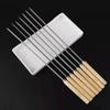 304 Stainless Steel 100pcs 33cm Barbeque BBQ Needle Stick Barrel Roast Kebab Meat Skewers Outdoor Camping Picnic Tools Grilling