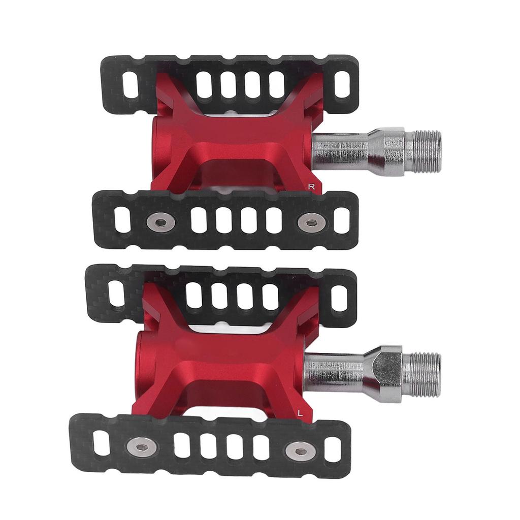 Bike Pedals Rust Proof Prevent Slip Lightweight DU Bearing Bicycle Flat Pedals for Folding Mountain Bikes 1 Pair Red