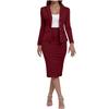 Women's Elegant Casual Outfits For Work Business Costume Pencil Skirt Suit Set