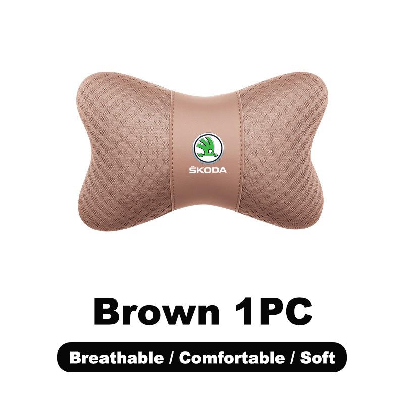 Car Seat Headrest Lumbar Support Cushion Pillow For Skoda S Fabia 2 Superb Octavia 2 Karoq VII Yeti Scala Kamiq VRS Accessories