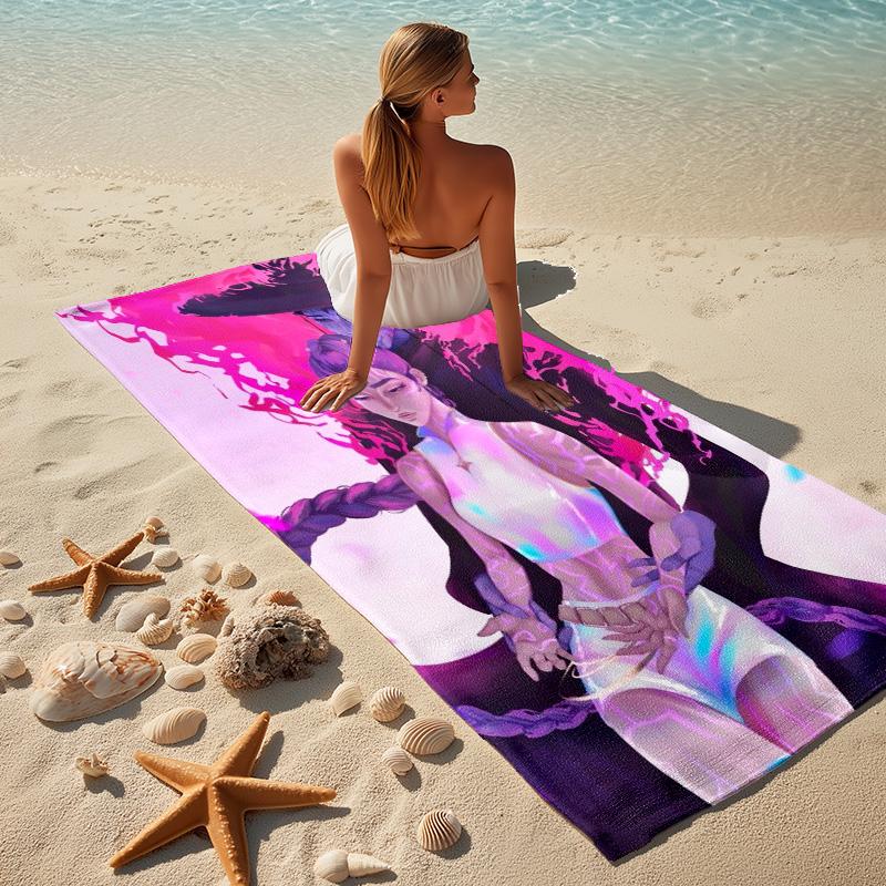 Fantasy Figures Stylish Digital Printing Beach Towel Quick Drying Absorbent Blanket For Beach Pool Gym Travel Christmas Gift C9211259