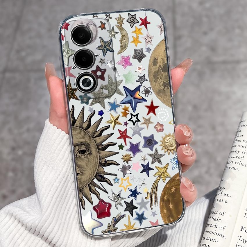 Роскошный противоударный чехол для телефона Oppo A3 A5 A1 Pro A3x AX5 AX5s A7 A8 Ace2 с милыми цветочными узорами, прозрачная защита из ТПУ, задняя крышка для корпуса Oppo