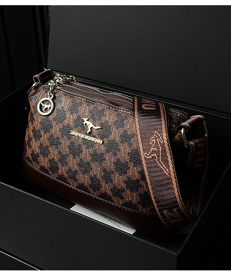 New Women's High-End Printed Shoulder Handbag - Large Capacity & Versatile Crossbody