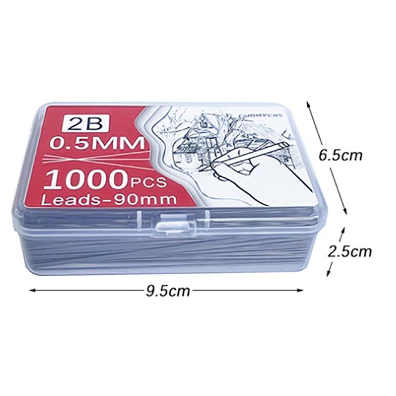 1000 шт. стержней для механического карандаша 0,5/0,7/0,9/1,3/2,0 мм Hb, устойчивых к поломке