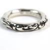 Great CHROME HEARTS Ring SCRL BAND scroll band ring Silver 925 men Used