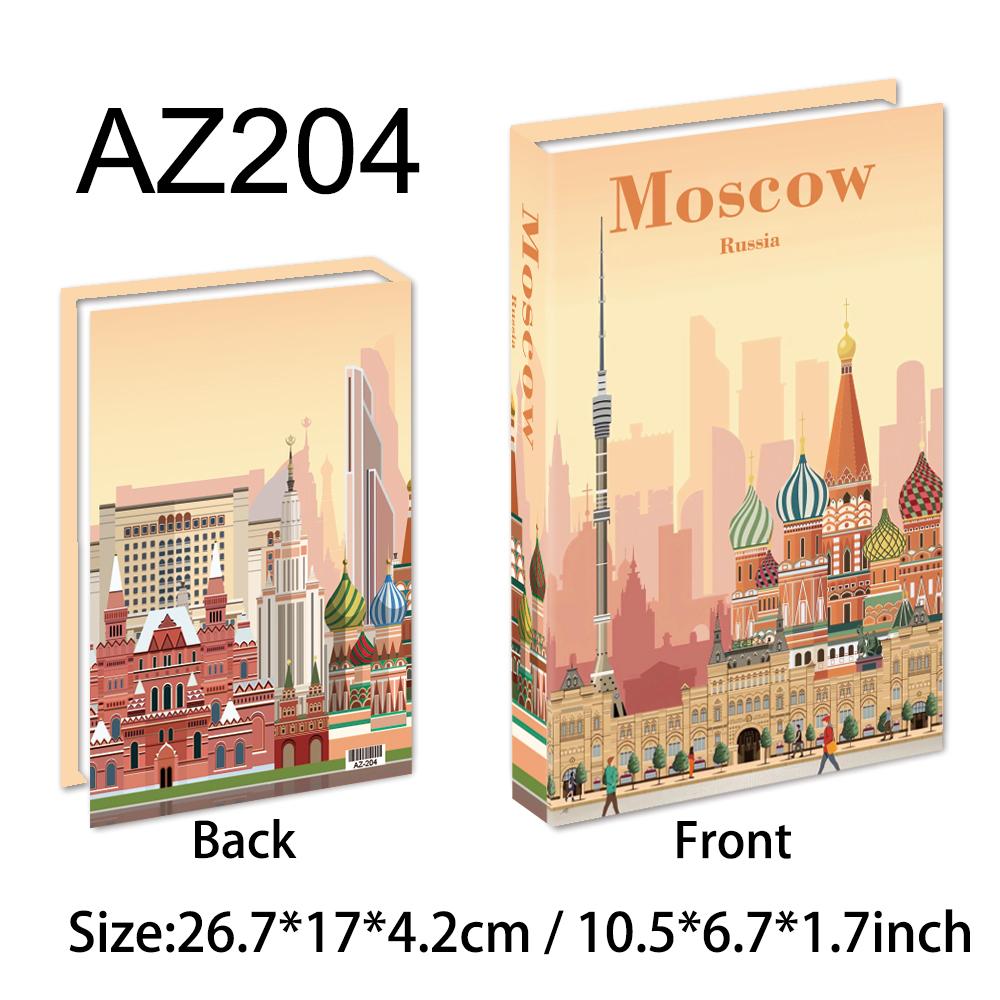 New York Paris London Series Luxury Fake Book Decoration Remote Control Storage Box Fashion Coffee Table Decoration Accessories