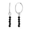 Silver Earrings with Natural Spinel (2102502)