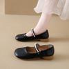 Fashion Soft-soled Women's French Elegant Mary Jane Shoes 2025 Internet Celebrity New Shallow Retro Sweet Style Single Shoes