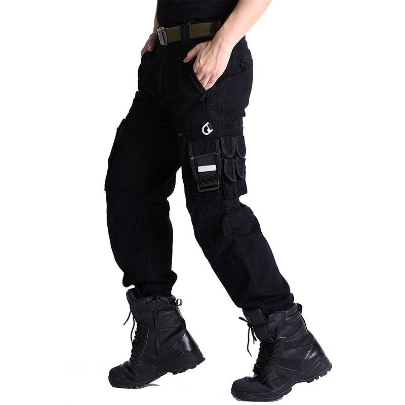 Men's Security SWAT Combat Tactical Cargo Pants Casual Cotton Airborne Work Military Trousers  with Many Pockets