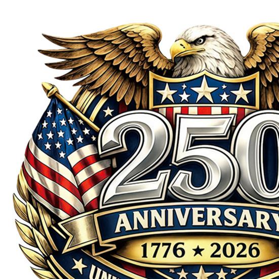 Наклейка Флаг США к 250-летию Патриотическая 1776-2026 250 Лет Америка Автомобильный Декаль Независимость