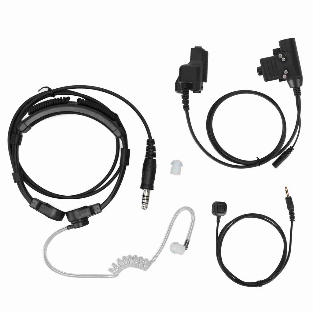 Гарнитура с микрофоном для горла с шумоподавлением Push to Talk Замена адаптера для наушников с микрофоном для горла с вибрацией