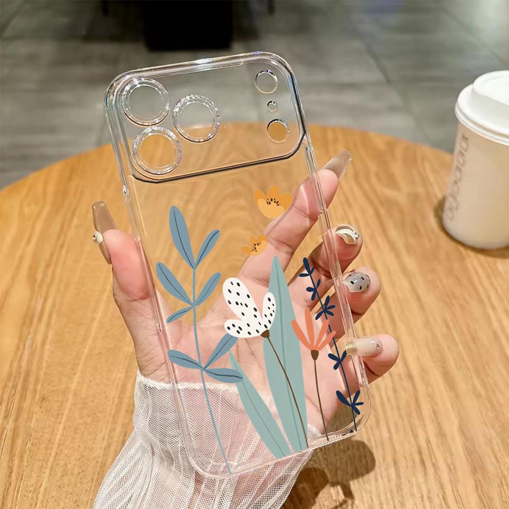 Масляная живопись с изображением розы Чехол для телефона Apple iphone 16 Pro Max 17 15 Plus 16e 17Air Защитный Прозрачный Парный Прозрачный Чехол