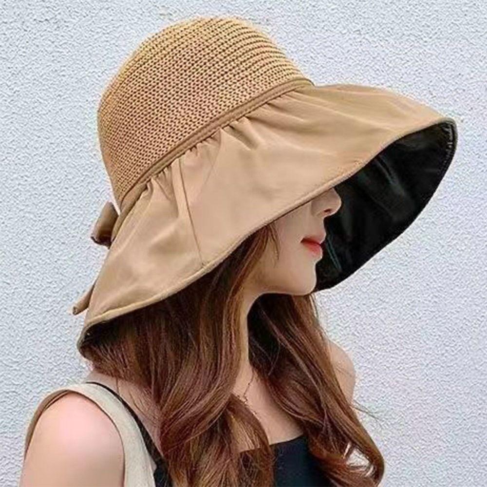 Wide Brim Sun Cap UV Protection Beach Cap Women Panama Hat