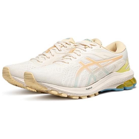 Asics GT-1000 10 Удобные Повседневные Модные Тканевые Низкие Кроссовки для Тренировок и Бега на Короткие Дистанции Женские Бежево-Оранжевые 1012B642-200