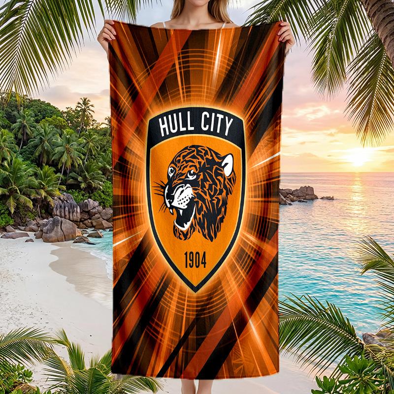 Hull FC Fashion Beach Towel Portable Soft Quick Dry Towel For Swimming Camping Holiday Use