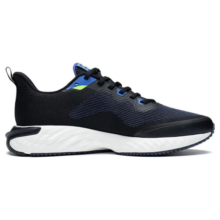 Li Ning Chasing clouds ТПУ Устойчивые к истиранию Дышащие Низкие Повседневные Беговые кроссовки Мужские Черно-синие ARST011-3