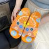 Модные женские тапочки Летние Подсолнух Новые На плоской подошве Ванная комната Противоскользящие Для улицы Пара Мягкая подошва Пляжные сандалии На плоской подошве