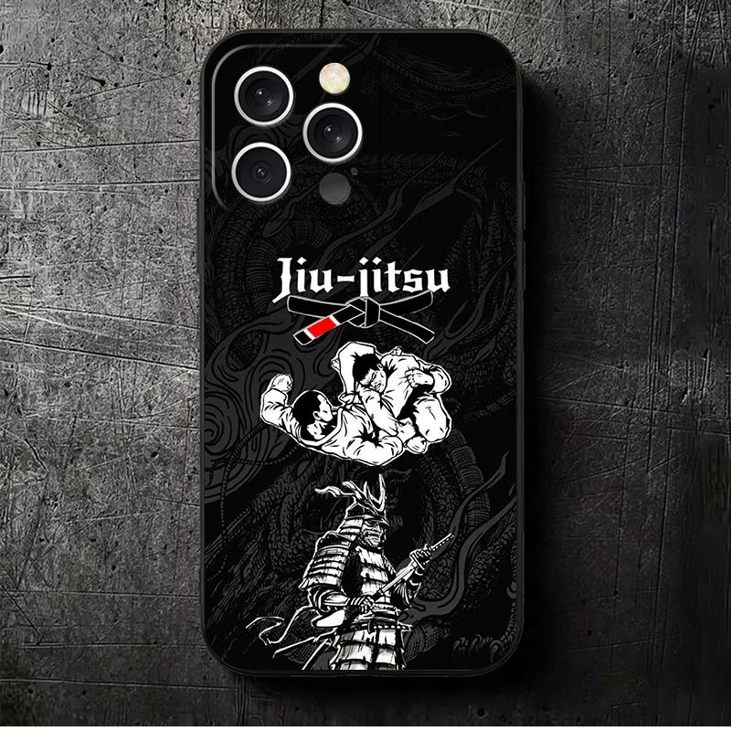 Мягкий чехол для телефона Judo Jiu Jitsu BJJ Brazilian для iPhone 16 16E 17 Air 15 Pro Max 14 Plus 13 Mini 11 12 7 Черный Задняя панель