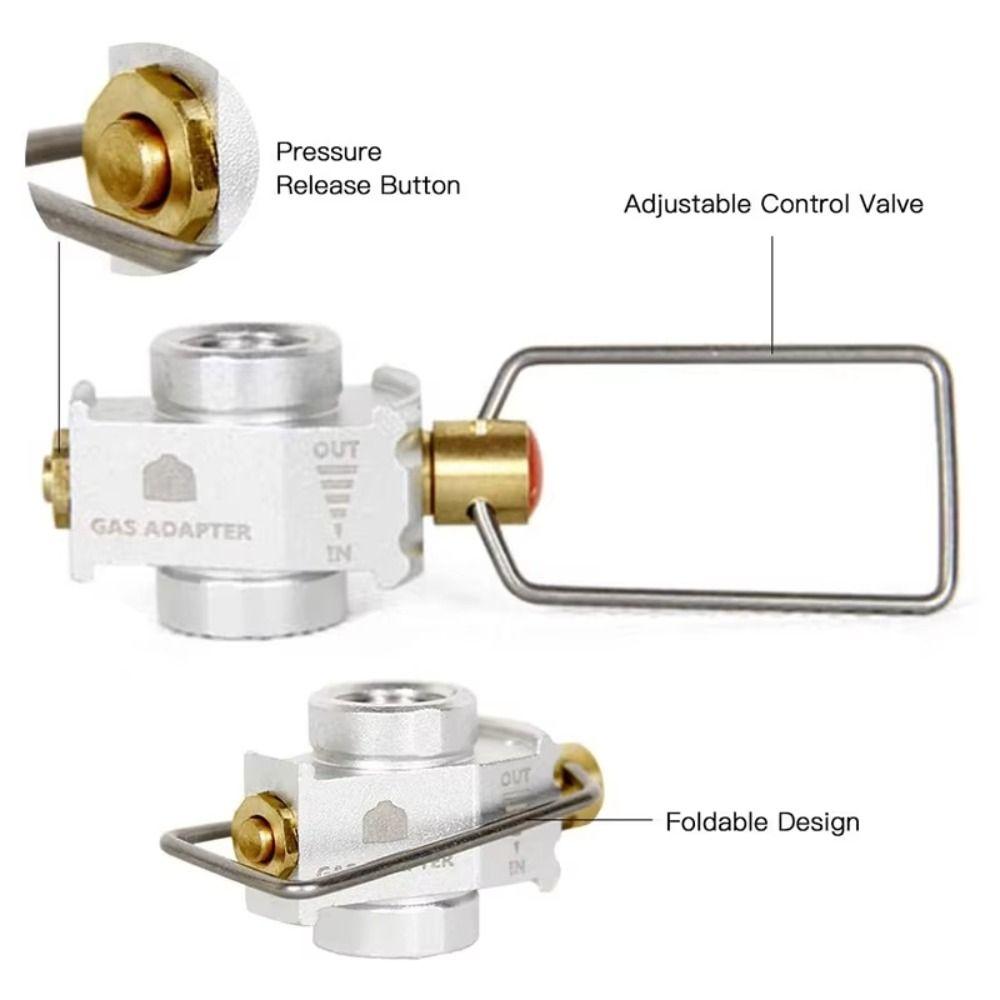 Efficient Camping Gas Adapter Valve Cost-effective Gas Refill Adapter Outdoor Camping
