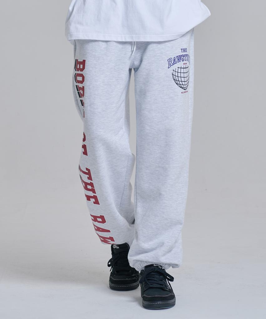 RAW LAB Boneless Wide Sweatpants (White Gray)