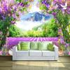 Landscape Photo Wallpaper 3d Flower Natural Scenery Mural Pastoral Style Wall Mural Living Room House Decor