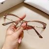 New Fashion Trend Cat Eye Anti Blue Light Optical Glasses Frames Women Crystal Cut  Fashion Computer Eyeglasses